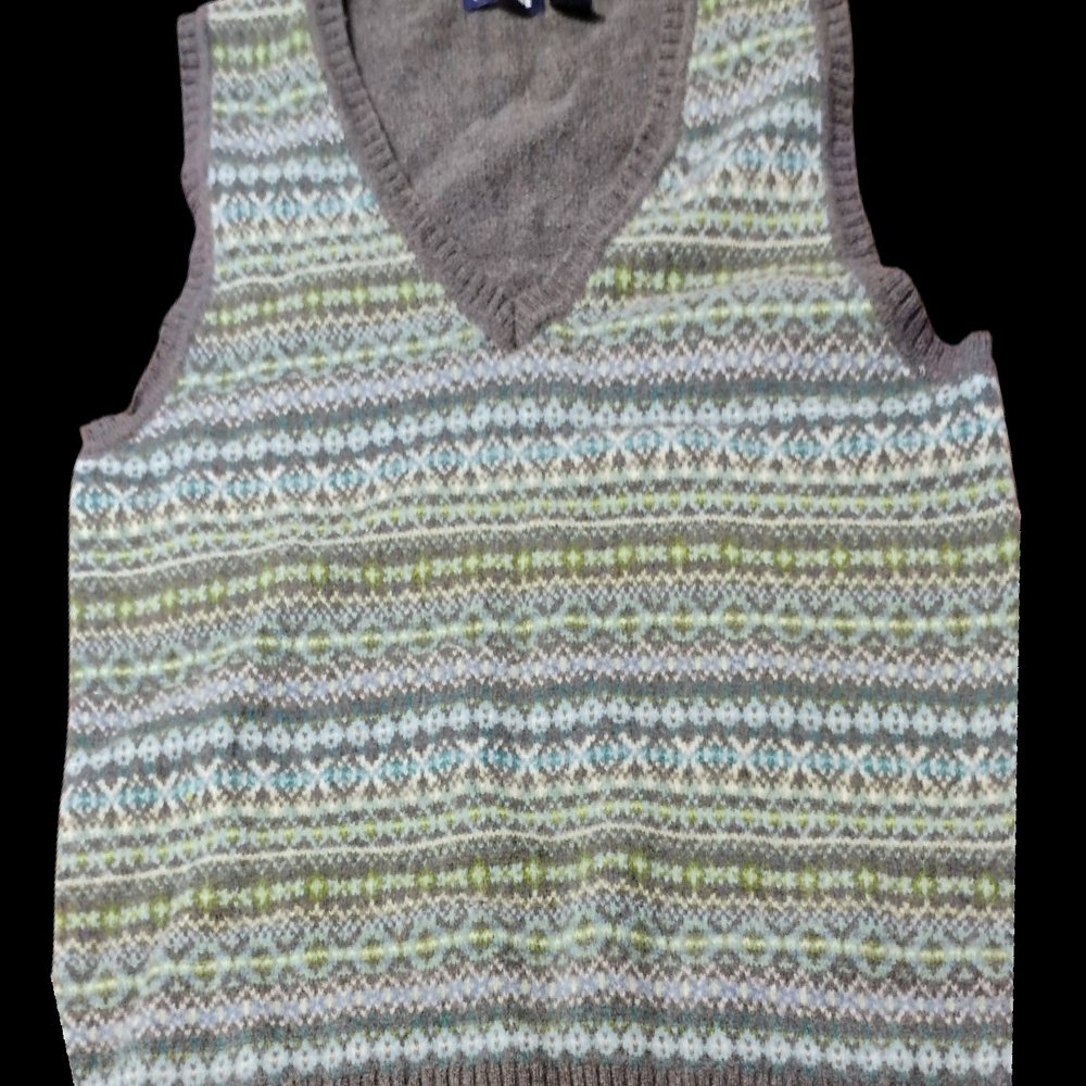 Architect Gray and Green Knit Vest